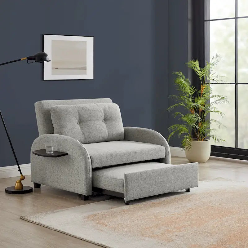 Lit convertible large rembourré Scarboro Grey