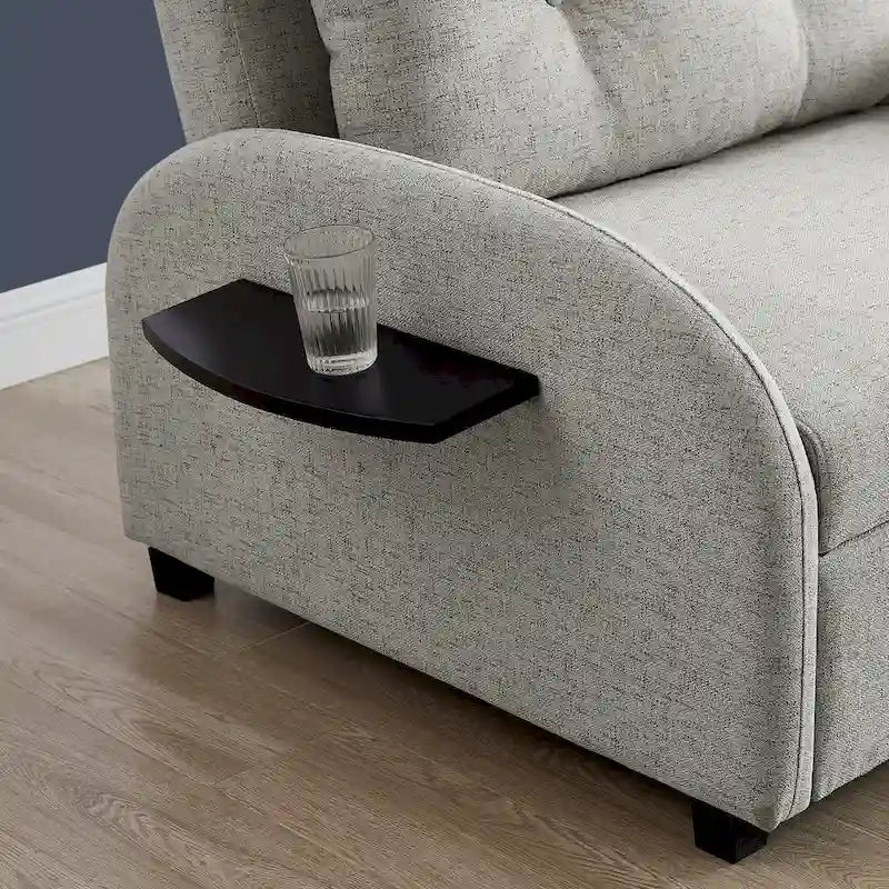 Lit convertible large rembourré Scarboro Grey