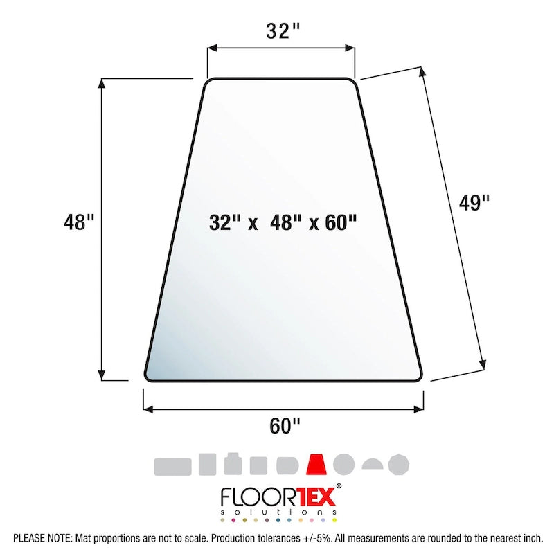 Tapis de protection d'angle en polycarbonate Ultimat pour chaise de bureau, adapté aux sols durs - 48 x 60