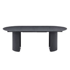 Table de salle à manger ovale extensible avec plateau solide - Non applicable