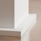 Table de conférence en bois avec piètement blanc, table de réunion, bureau d'ordinateur