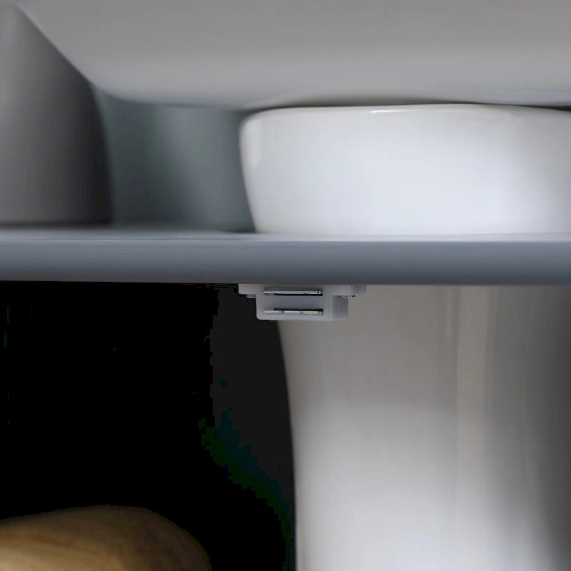 Meuble sous-vasque avec 2 portes et étagère, gris.