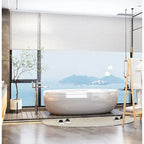 Porte-serviettes échelle en bambou avec étagère de rangement