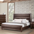Furniture of America Chase Modern Rounded Wood Panel Bed