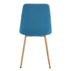 Chaise d'appoint en lin avec pieds en métal (lot de 4)