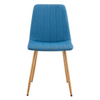 Chaise d'appoint en lin avec pieds en métal (lot de 4)