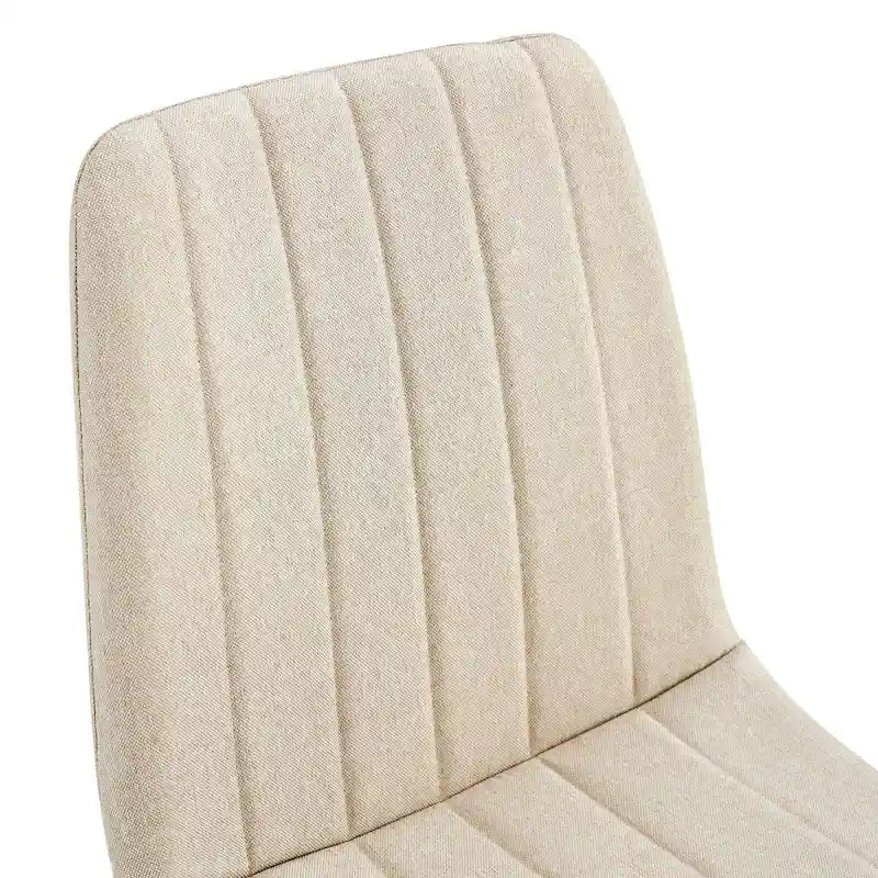 Chaise d'appoint en lin avec pieds en métal (lot de 4)