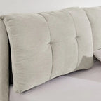 Lit plateforme hydraulique rembourré Queen Size avec rangement et tête de lit intégrée, revêtement en tissu chenille, gris