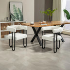 Chenille/Leather Upholstered Contemporary Designed Side Dining Chairsset of 2