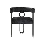 Chaises de salle à manger d'appoint contemporaines, revêtues de chenille et de cuir (lot de 2).