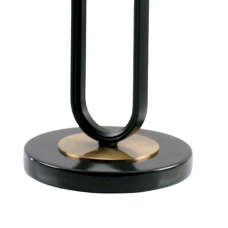 Table d'appoint ronde en marbre gris et métal avec piédestal en marbre (12 pouces)