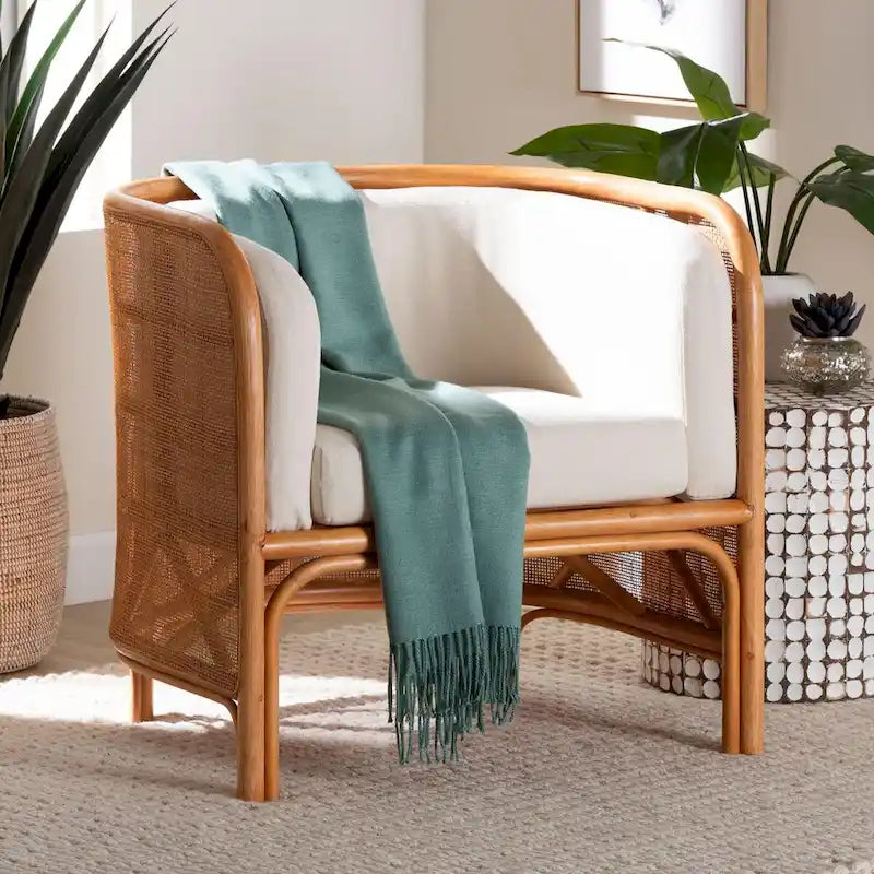 Bandung Bohemian Light Honey Rattan Accent Chair