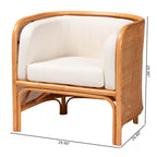 Fauteuil d'appoint Bandung Bohemian Light Honey Rotin Acctan