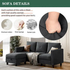 Canapé d'angle convertible Futzca, canapé en forme de L