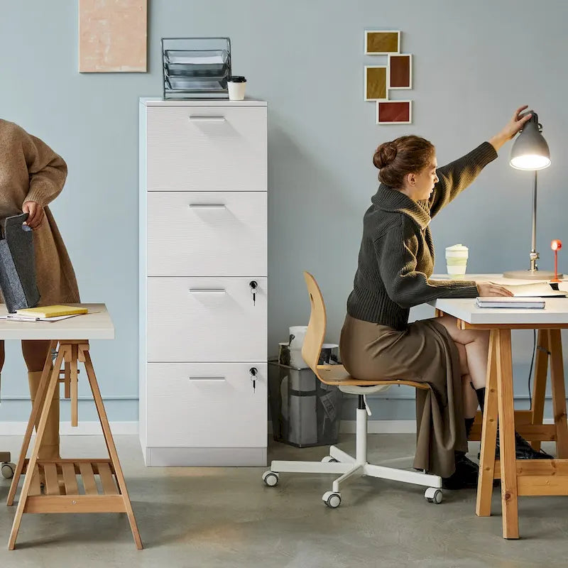 Classeur vertical verrouillable Moasis 51H à 4 tiroirs pour bureau à domicile