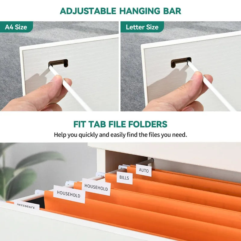 Classeur vertical verrouillable Moasis 51H à 4 tiroirs pour bureau à domicile