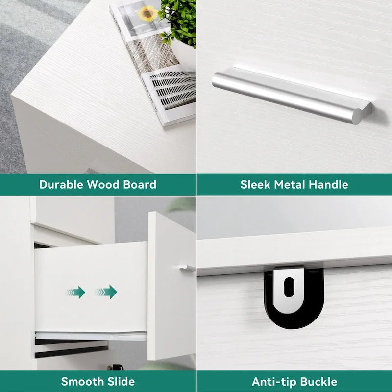 Classeur vertical verrouillable Moasis 51H à 4 tiroirs pour bureau à domicile